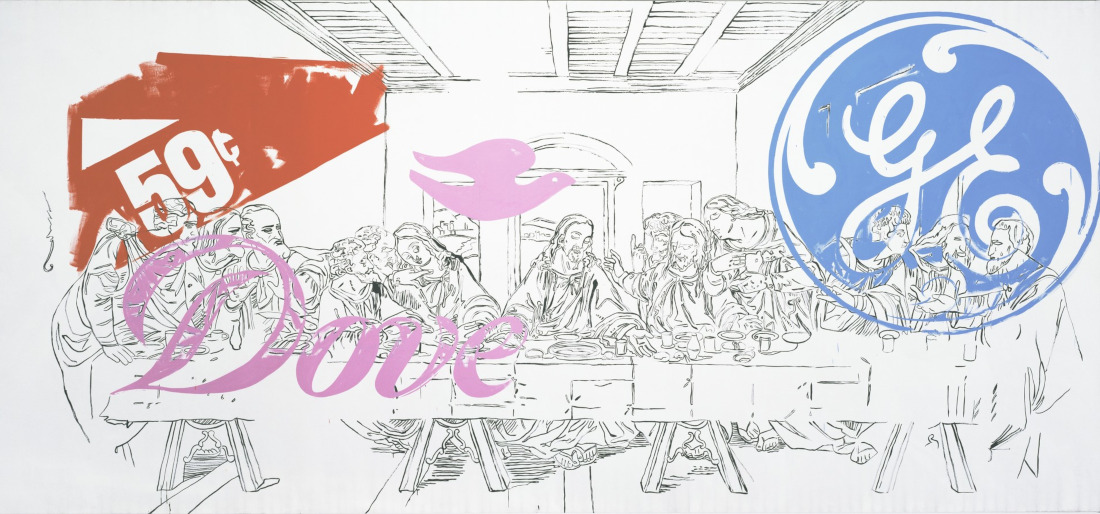 Andy Warhol’s take on da Vinci’s renaissance classic, faith empty and commercialised (creative commons)