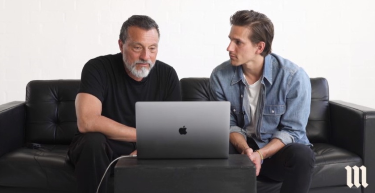 erwin mcmanus and aron mcmanus sitting on a couch talking